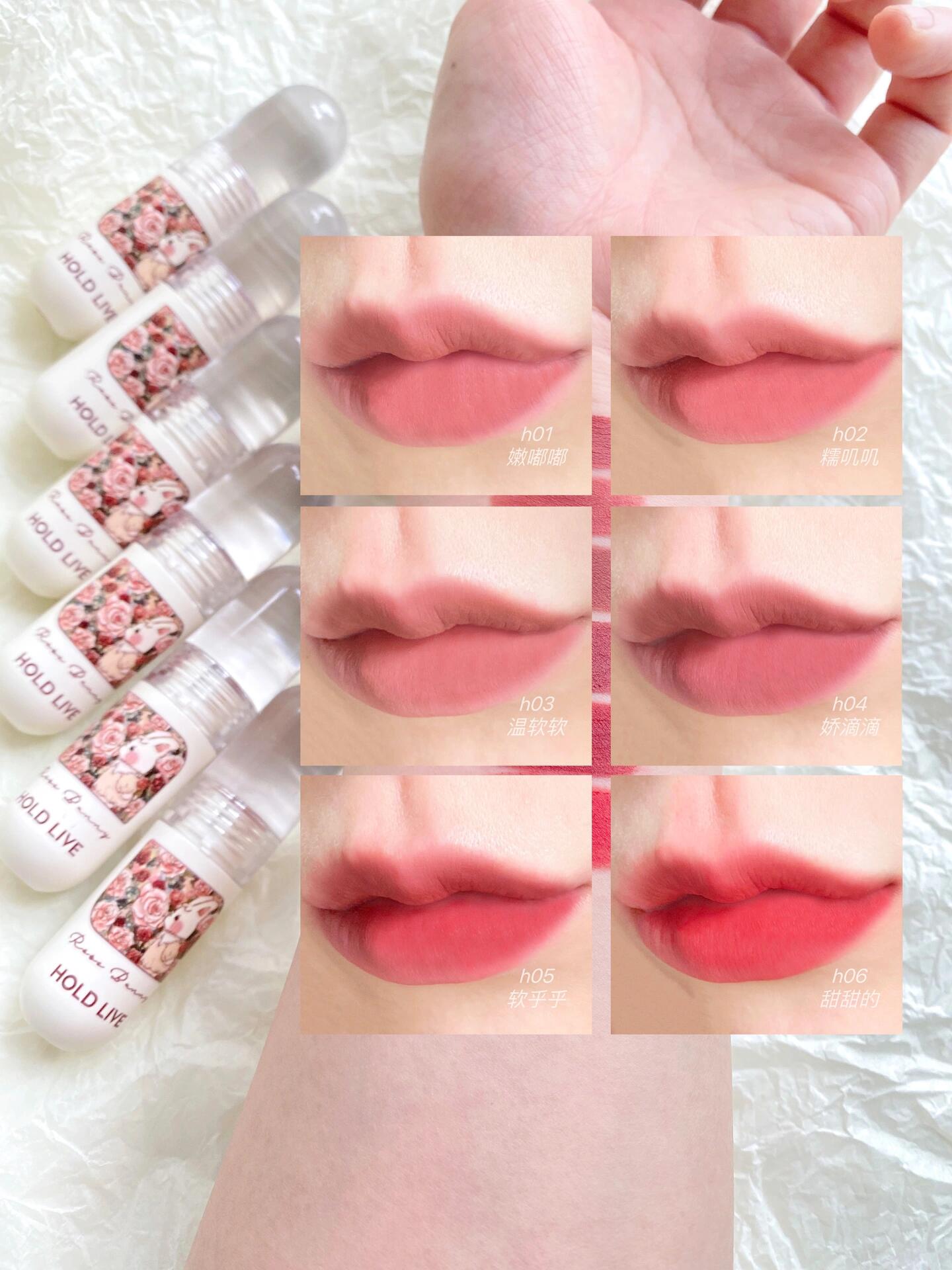 Holdlive Rabbit Series Retro Garden Lip Glaze 3g 侯爱兔兔系列复古花园唇釉