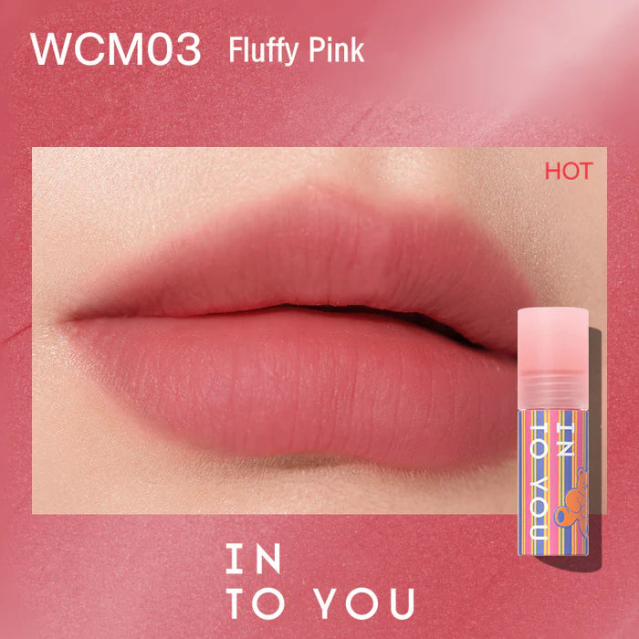 INTO YOU X Wiggle Wiggle Cloud-feeling Matte Lip Mud 1.8g 心慕与你 x Wiggle Wiggle云感唇泥