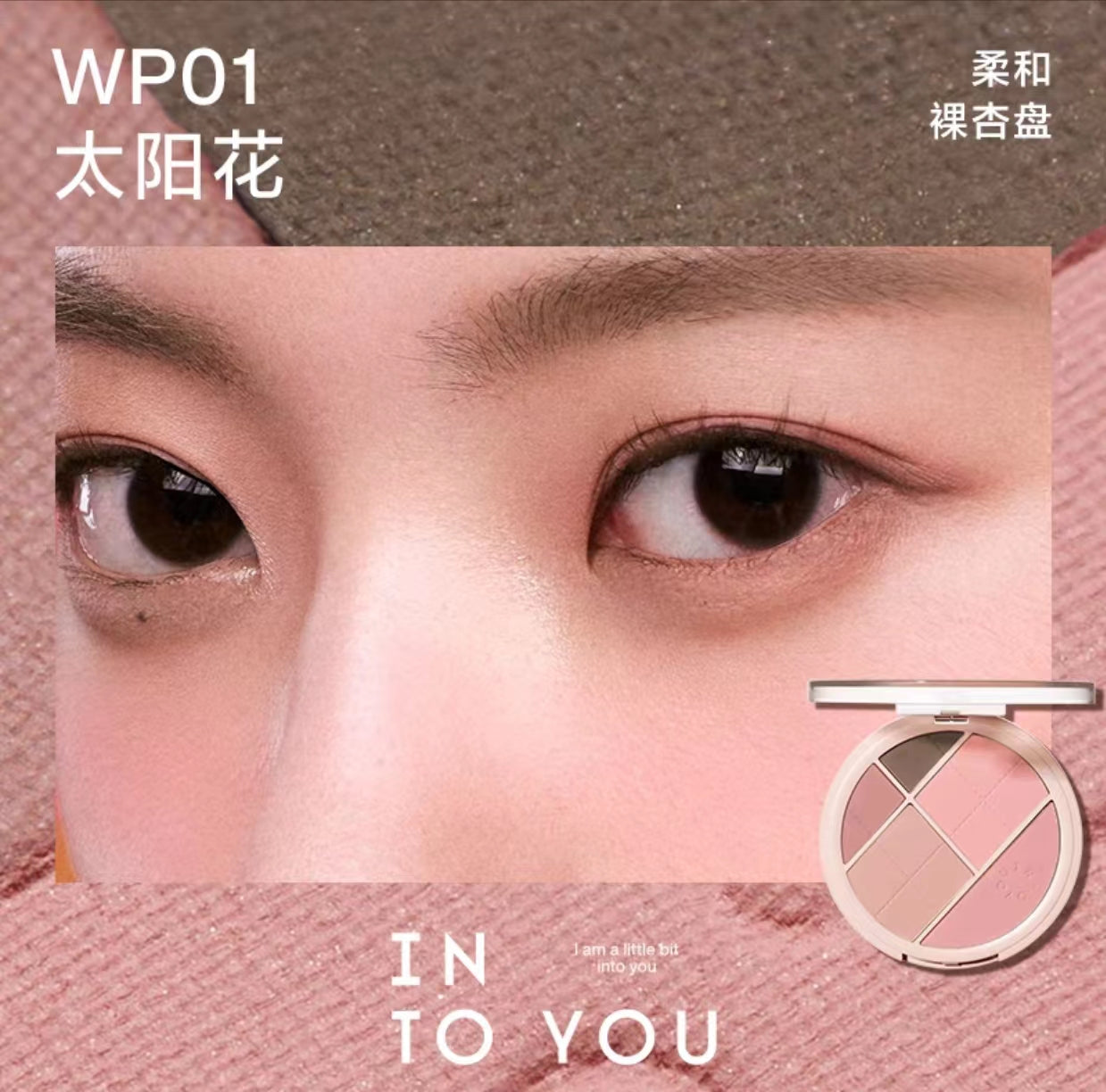 INTO YOU X Wiggle Wiggle All-In-One Matte Makeup Palette 12g 心慕与你 x Wiggle Wiggle五色综合盘