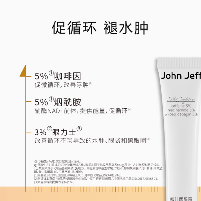 John Jeff Caffeine Eye Cream 15ml John Jeff 咖啡因眼霜