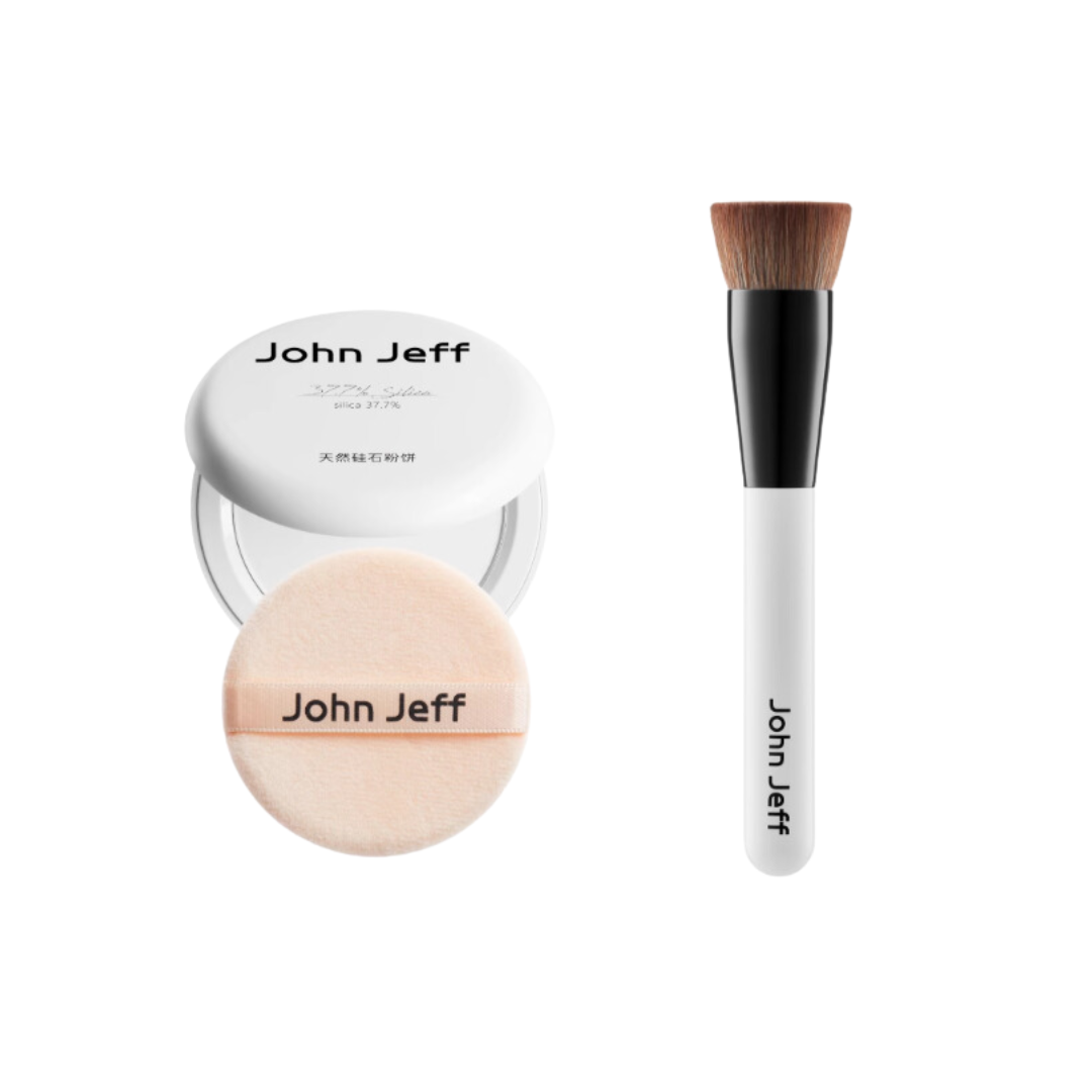 John Jeff Natural Silica Pressed Powder 7g John Jeff 天然硅石粉饼