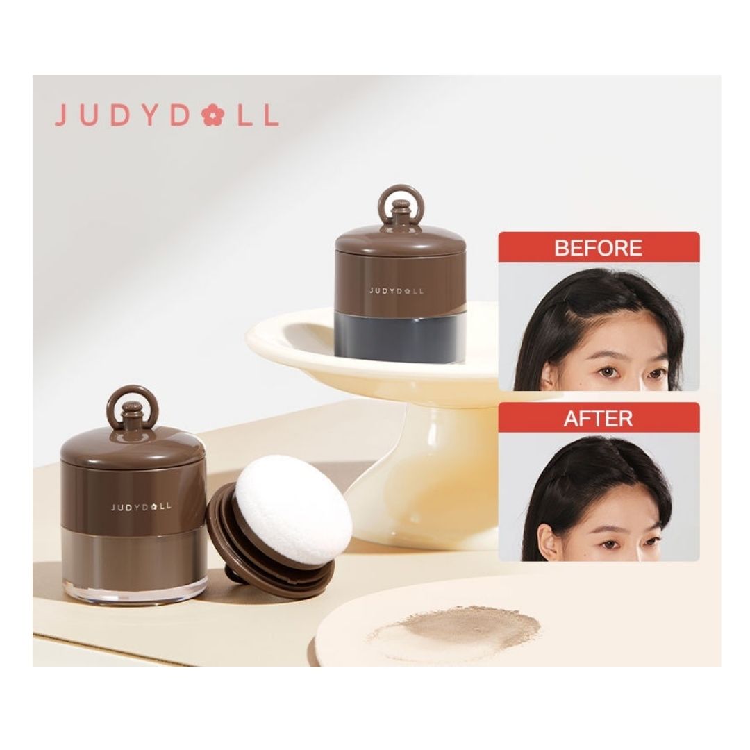 Judydoll Complementary Color Powder Hairline Powder Hold Makeup Shadow Hair Cover Filling Non-Fading 橘朵嘭嘭补色粉发际线粉 12g