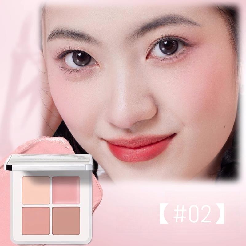 Judydoll QiXi Natural Pink Matte Blusher Purple Quad Blush Palette 橘朵七夕系列腮红腮紫新手四色腮红膏