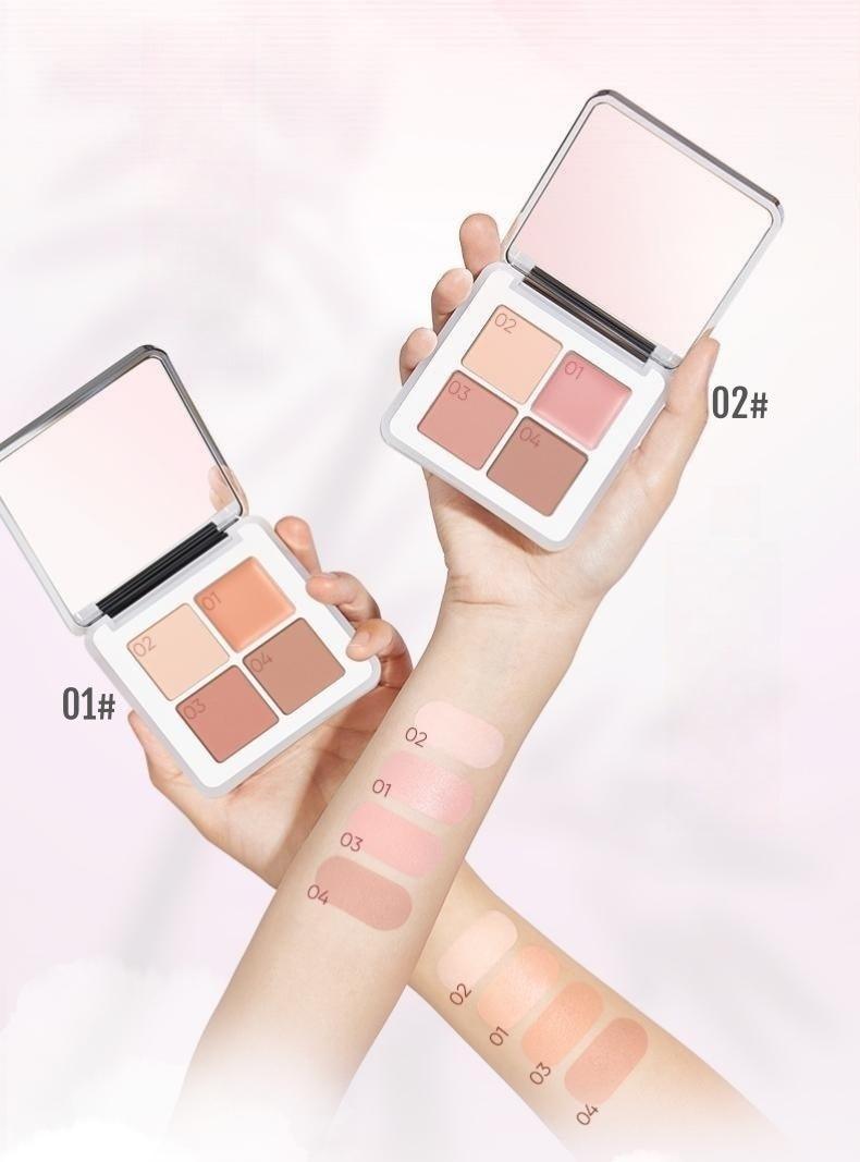 Judydoll QiXi Natural Pink Matte Blusher Purple Quad Blush Palette 橘朵七夕系列腮红腮紫新手四色腮红膏