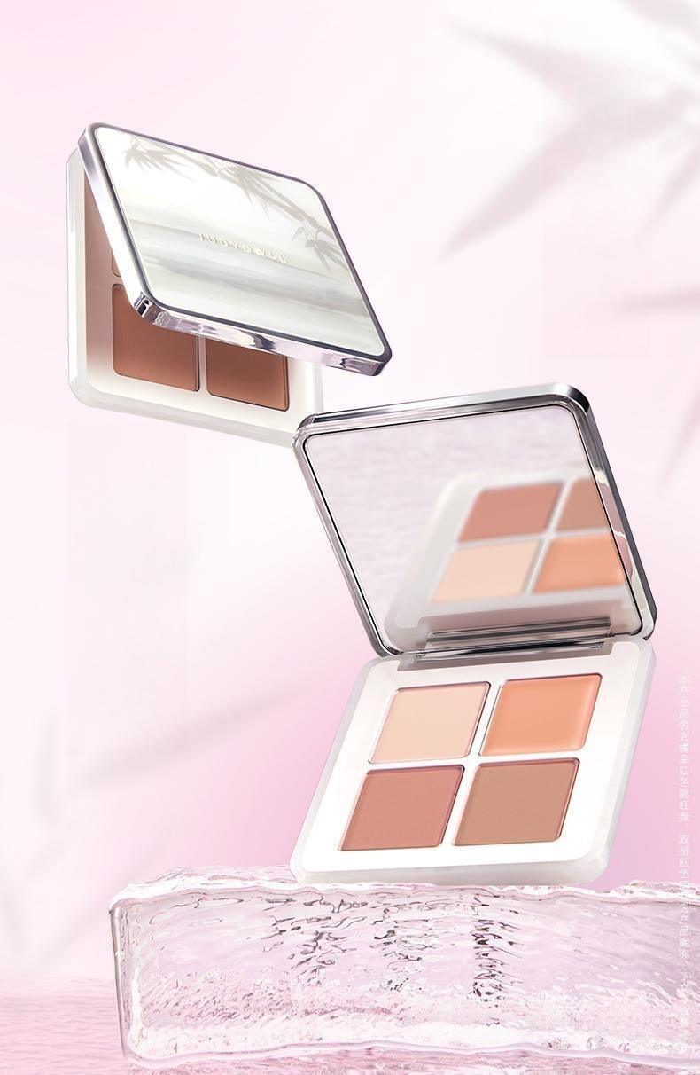 Judydoll QiXi Natural Pink Matte Blusher Purple Quad Blush Palette 橘朵七夕系列腮红腮紫新手四色腮红膏