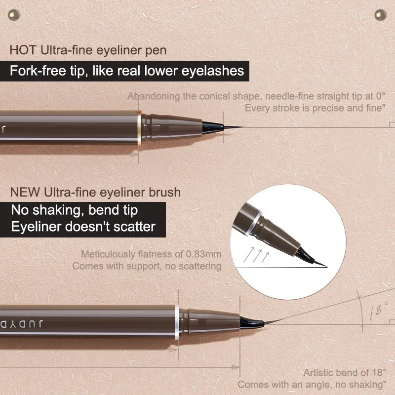Judydoll 18° Ultra-Fine Hyper Sharp Liquid Eyeliner Pen 0.4g 橘朵18°极细精准勾勒眼线液笔