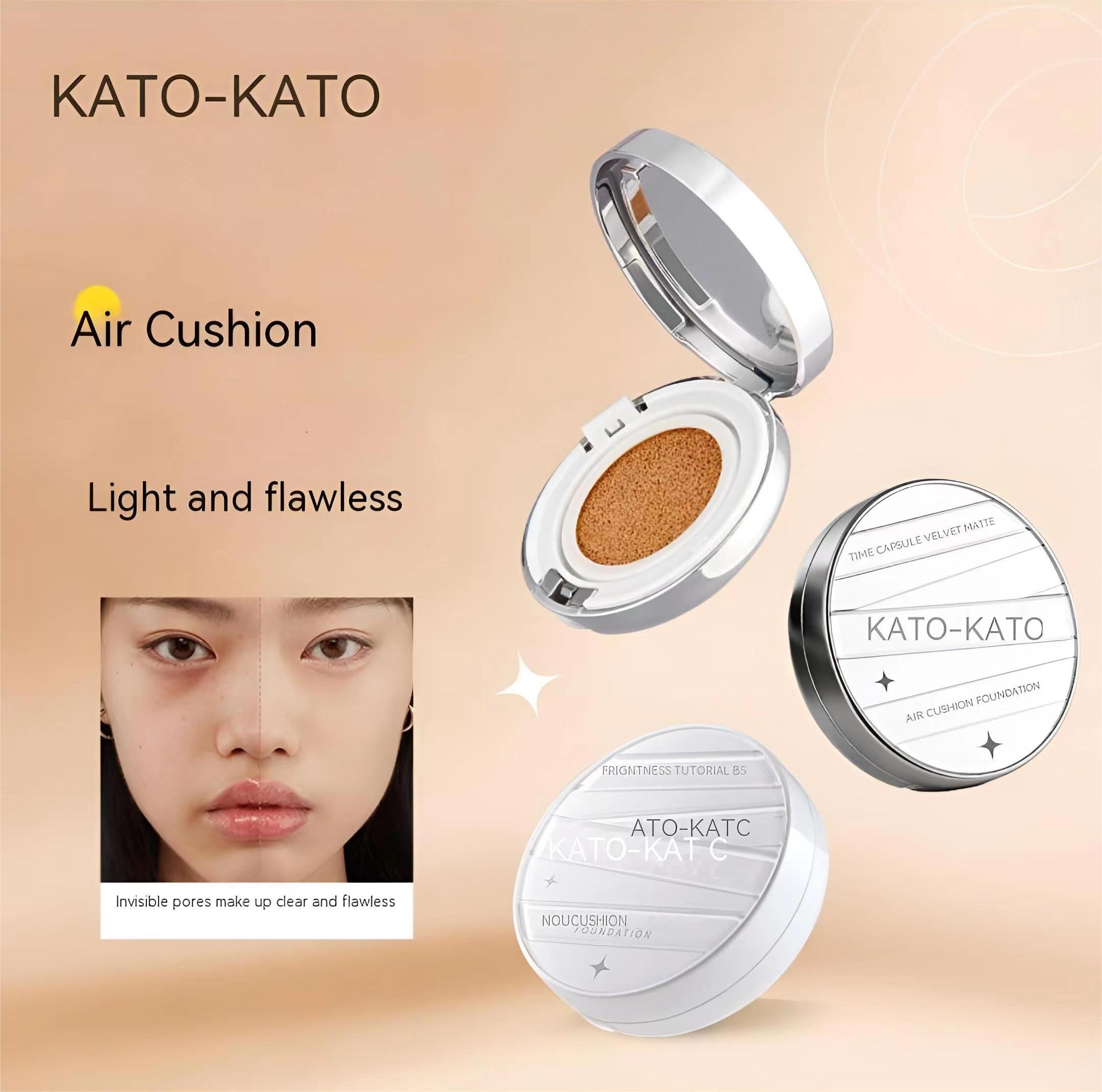 KATO Brightness Tutorial B5 Nourishing/Time Capsule Velvet Matte/Soft Light Air Cushion Foundation 12g*2/14g*2 KATO B5时间胶囊柔雾柔光气垫粉底液