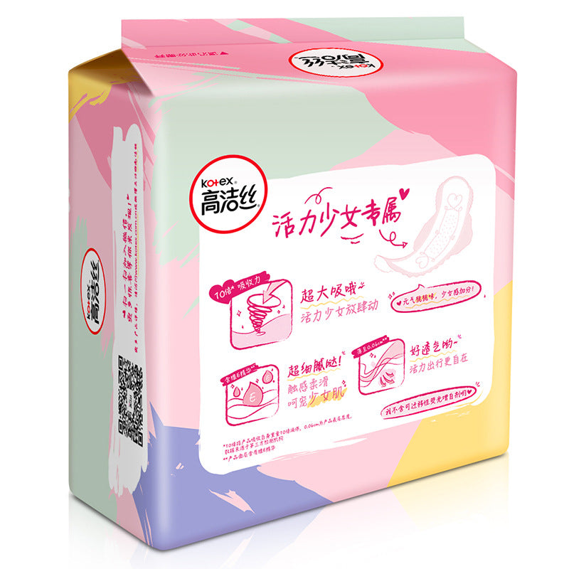 Kotex Adolescent Muscle Series Delicate Sanitary Pads 240mm 10pcs/18pcs (Heavy Day) 高洁丝卫生巾少女肌240mm纤巧日用