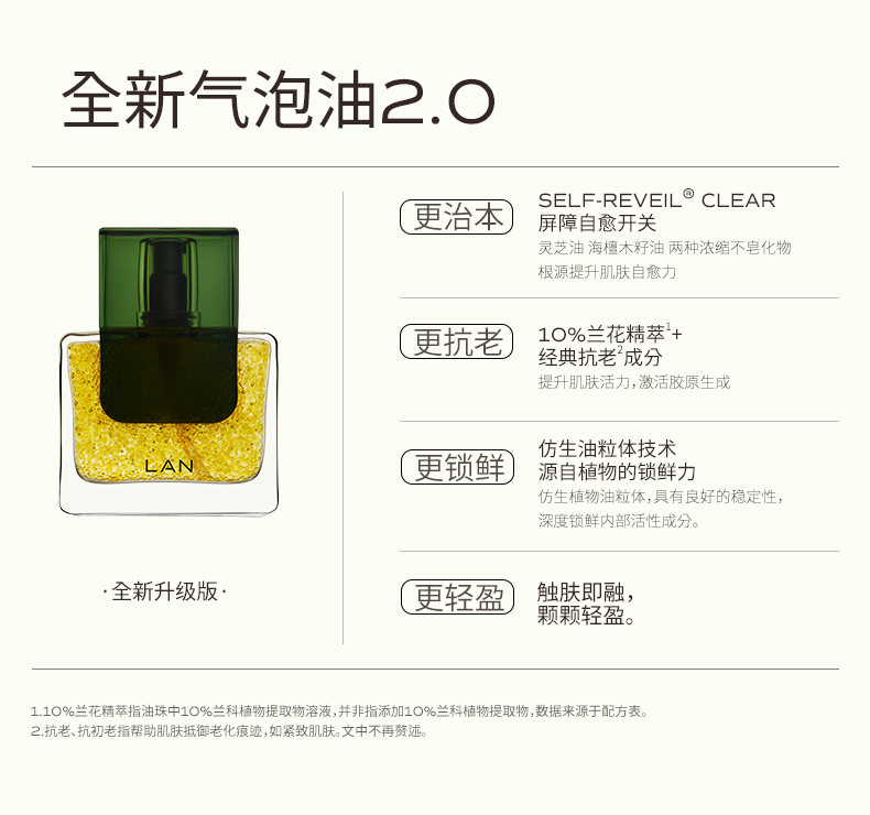 LAN Time Orchid Rejuvenating Bubble Essence Oil 7.5ml/30ml 兰悦活气泡油2.0