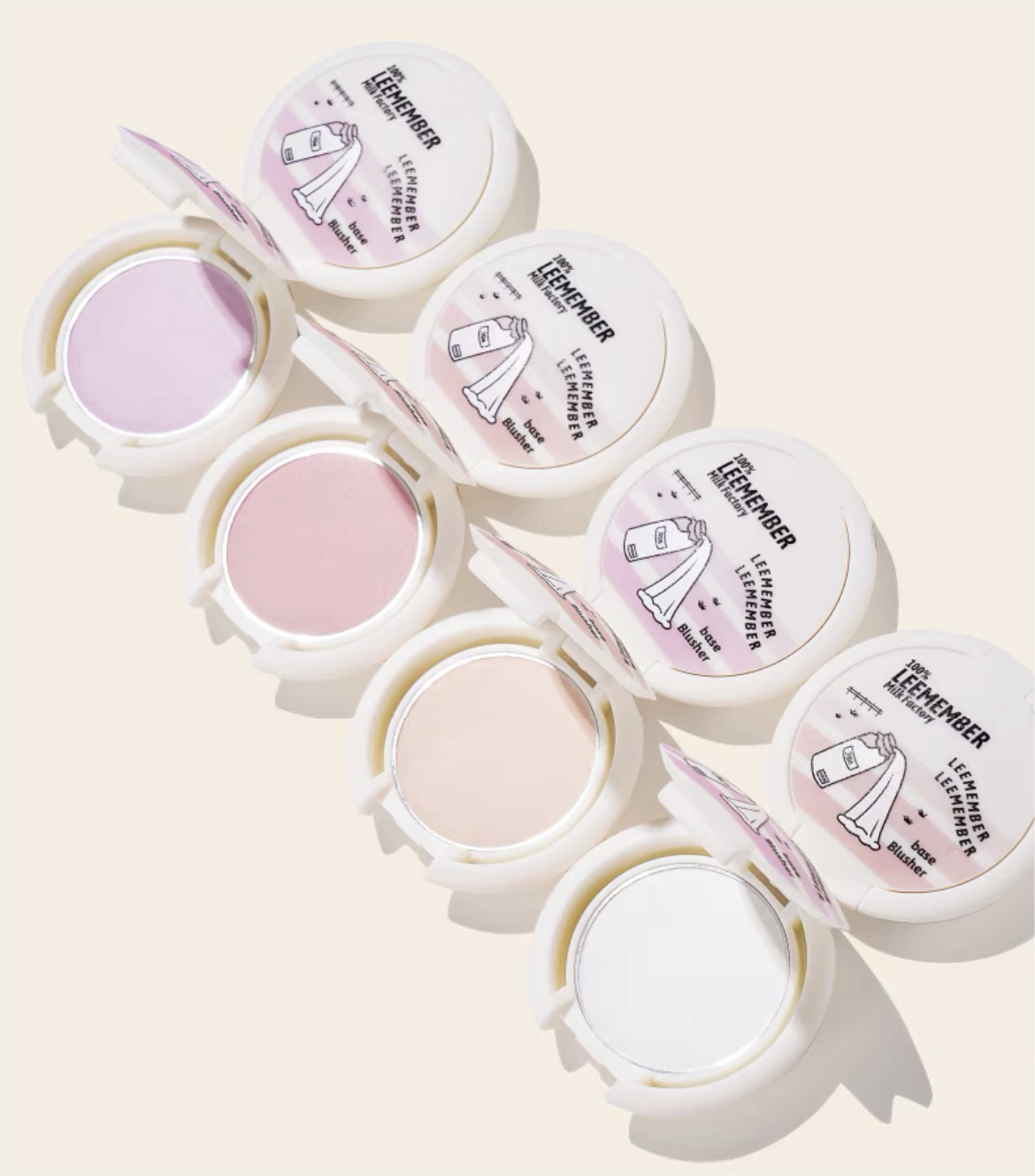 LEEMEMBER Milk Factory Series Setting Blush Compact 2g 荔萌牛奶工厂系列定妆腮红粉饼