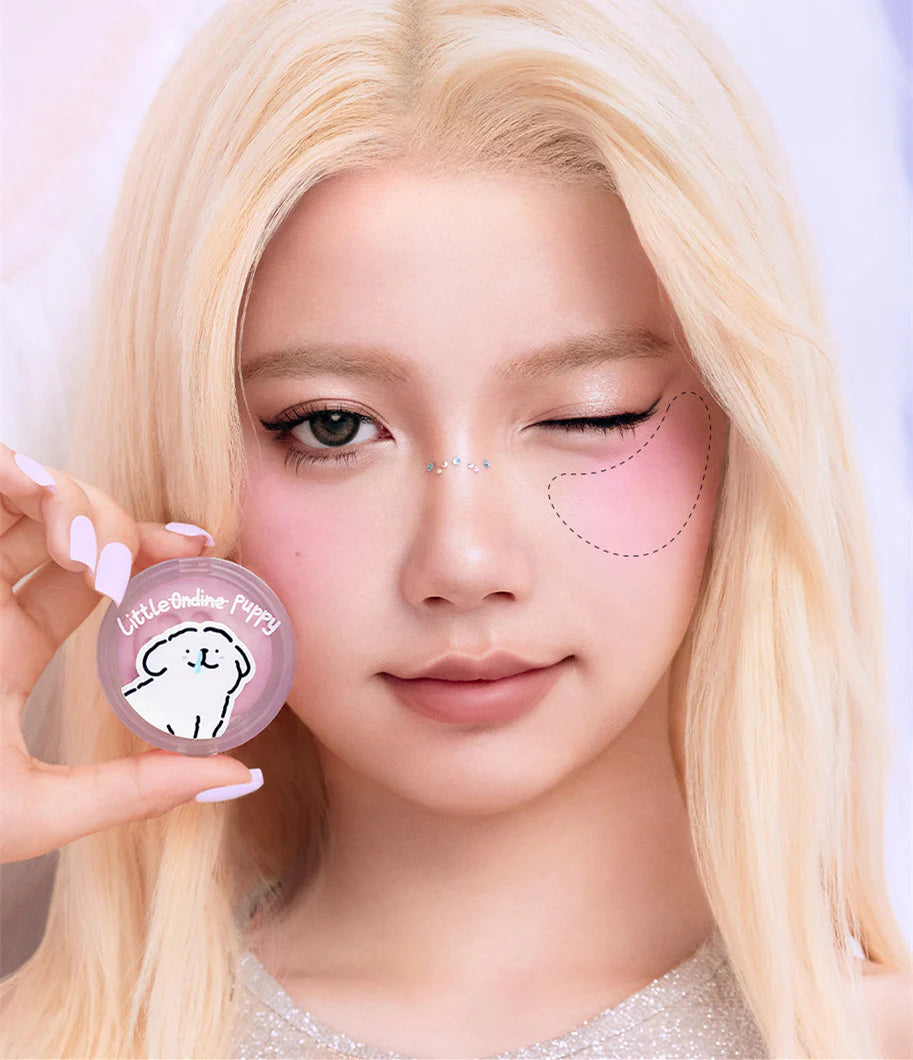 LITTLE ONDINE Puppy Series Matte Blusher Cream 5.5g 小奥汀线条小狗系列哑光腮红膏