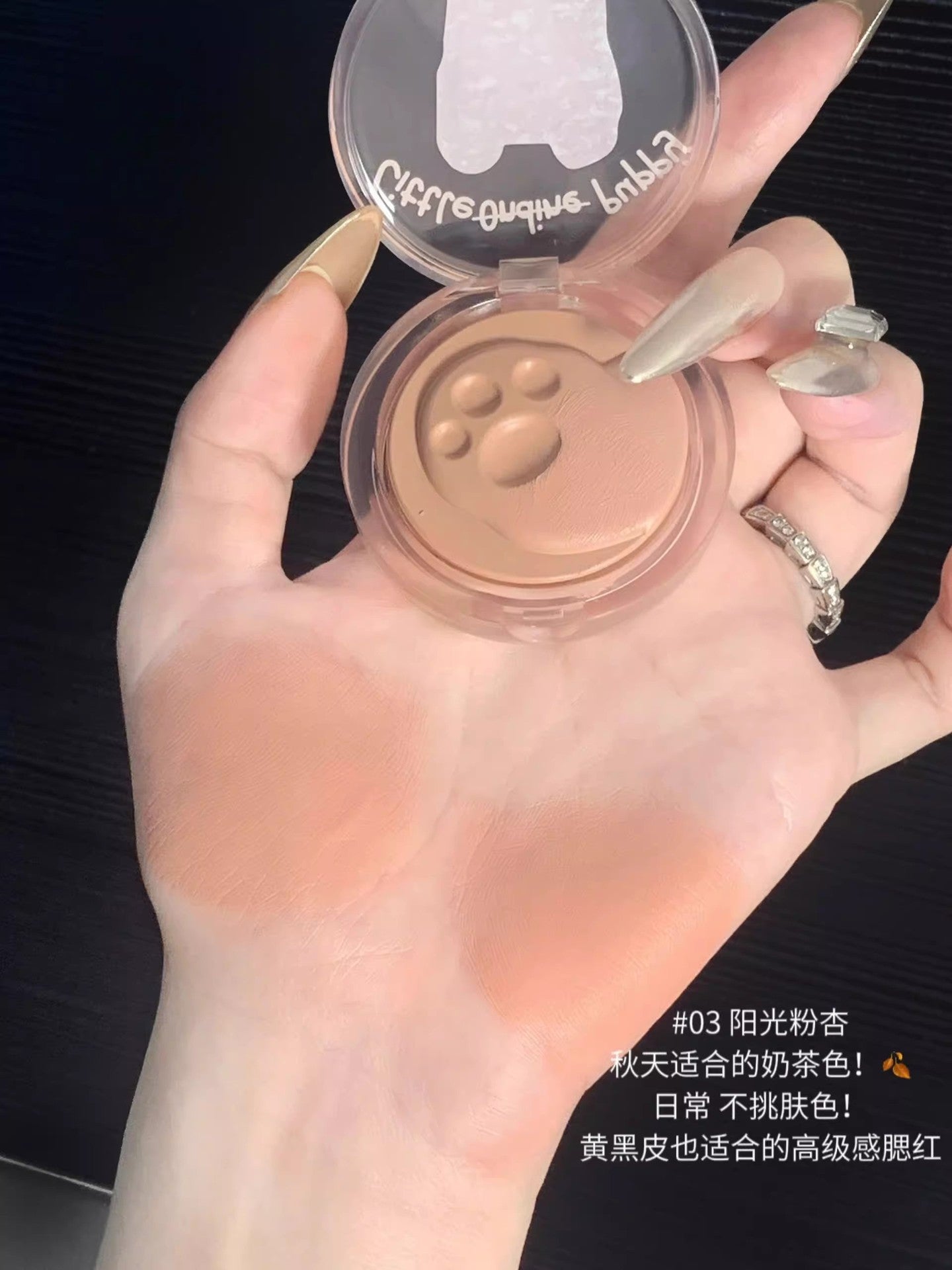 LITTLE ONDINE Puppy Series Matte Blusher Cream 5.5g 小奥汀线条小狗系列哑光腮红膏