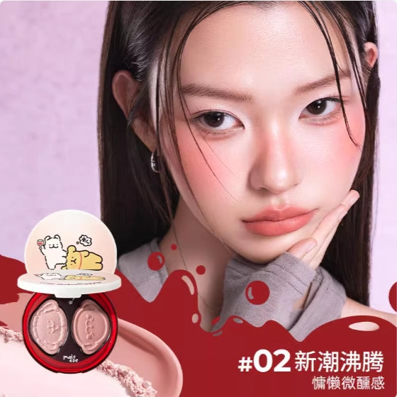 LITTLE ONDINE X Line Puppy Highlighting Blush Palette 5g 小奥汀线条小狗微醺系列高光腮红盘