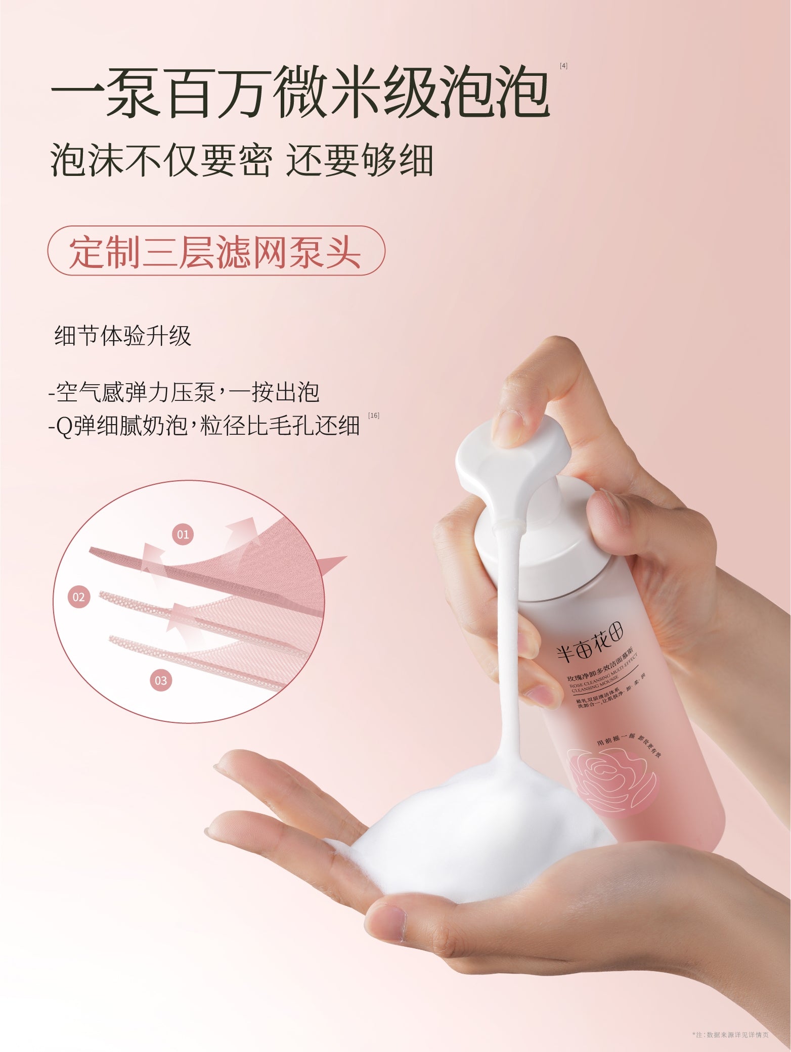 Little Dream Garden Rose Cleansing Multi Effect Cleansing Mousse 150g 半亩花田玫瑰净卸多效洁面慕斯