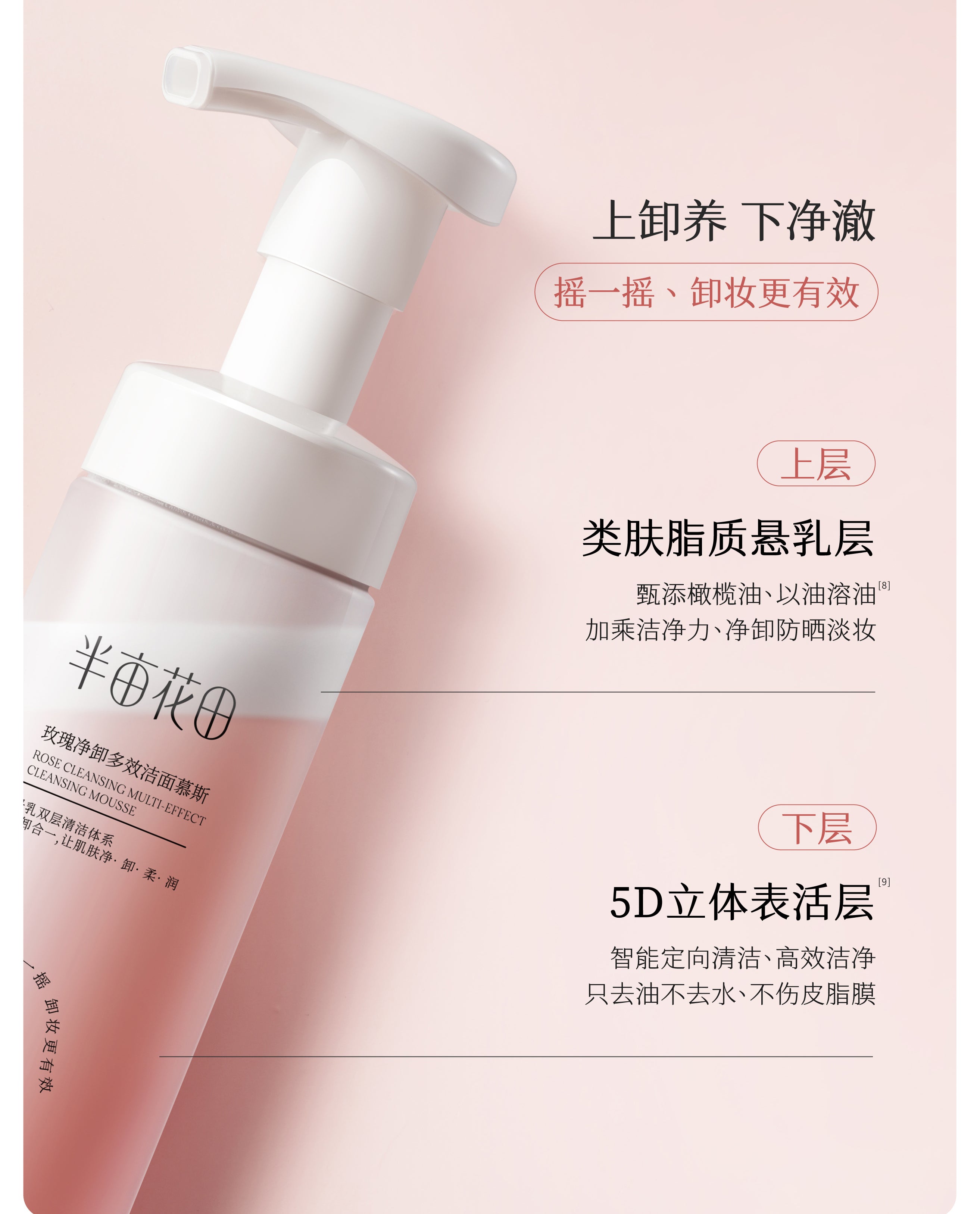 Little Dream Garden Rose Cleansing Multi Effect Cleansing Mousse 150g 半亩花田玫瑰净卸多效洁面慕斯