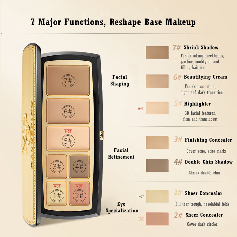 MAOGEPING Light Shadow Contour Highlighter Concealer Palette 16.5g 毛戈平光影底妆膏大师综合盘