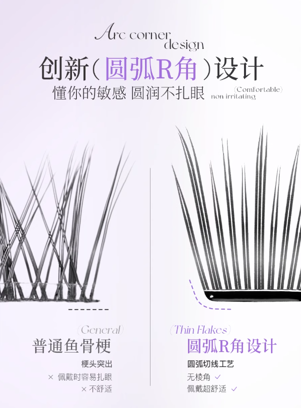 MR.WISH Thin Flakes Series Glue-Free False Eyelashes 1 Box 心愿先生小薄片系列免胶假睫毛