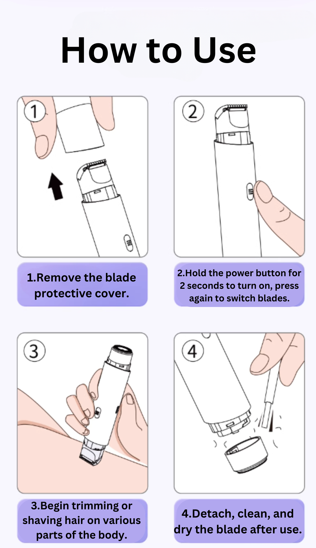 Magitech Dual-Head Electric Hair Trimmer 美技双头电动剃毛器