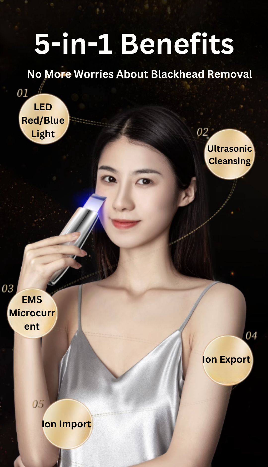 Magitech Electric Ultrasonic Blackhead Remover 美技电动超声波黑头铲