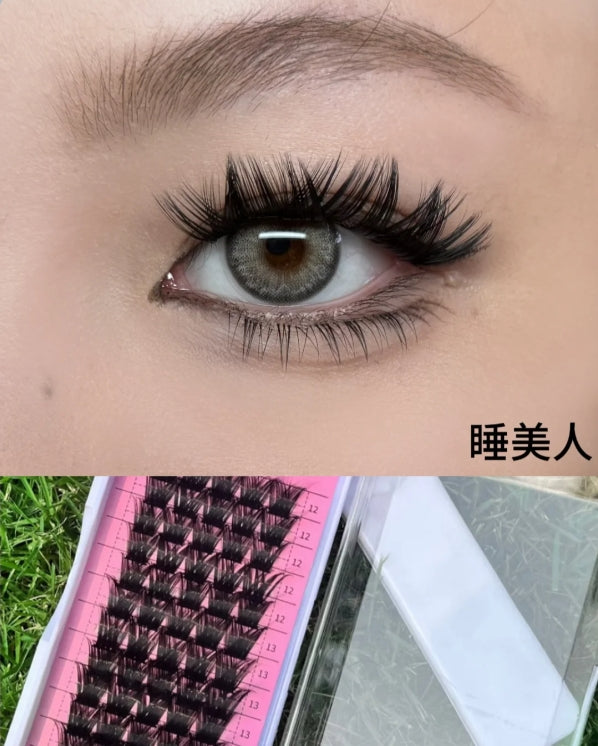 NANALASHES Sleeping Beauty D-Curl Barbie Cluster Lashes 1 box NANALASHES睡美人D翘芭比单簇假睫毛