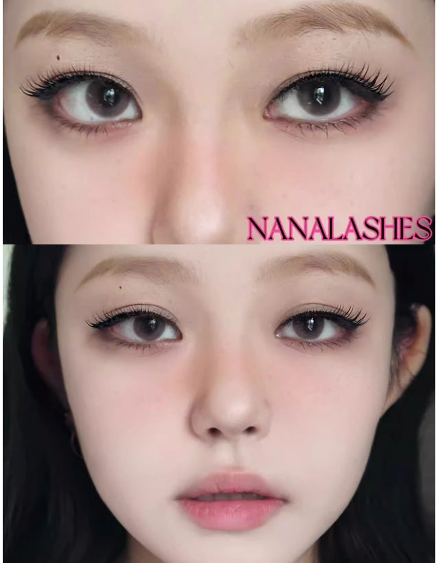 NANALASHES White Moonlight Eyelash Extension Natural False Eyelash 1box NANALASHES白月光眼尾拉长自然假睫毛