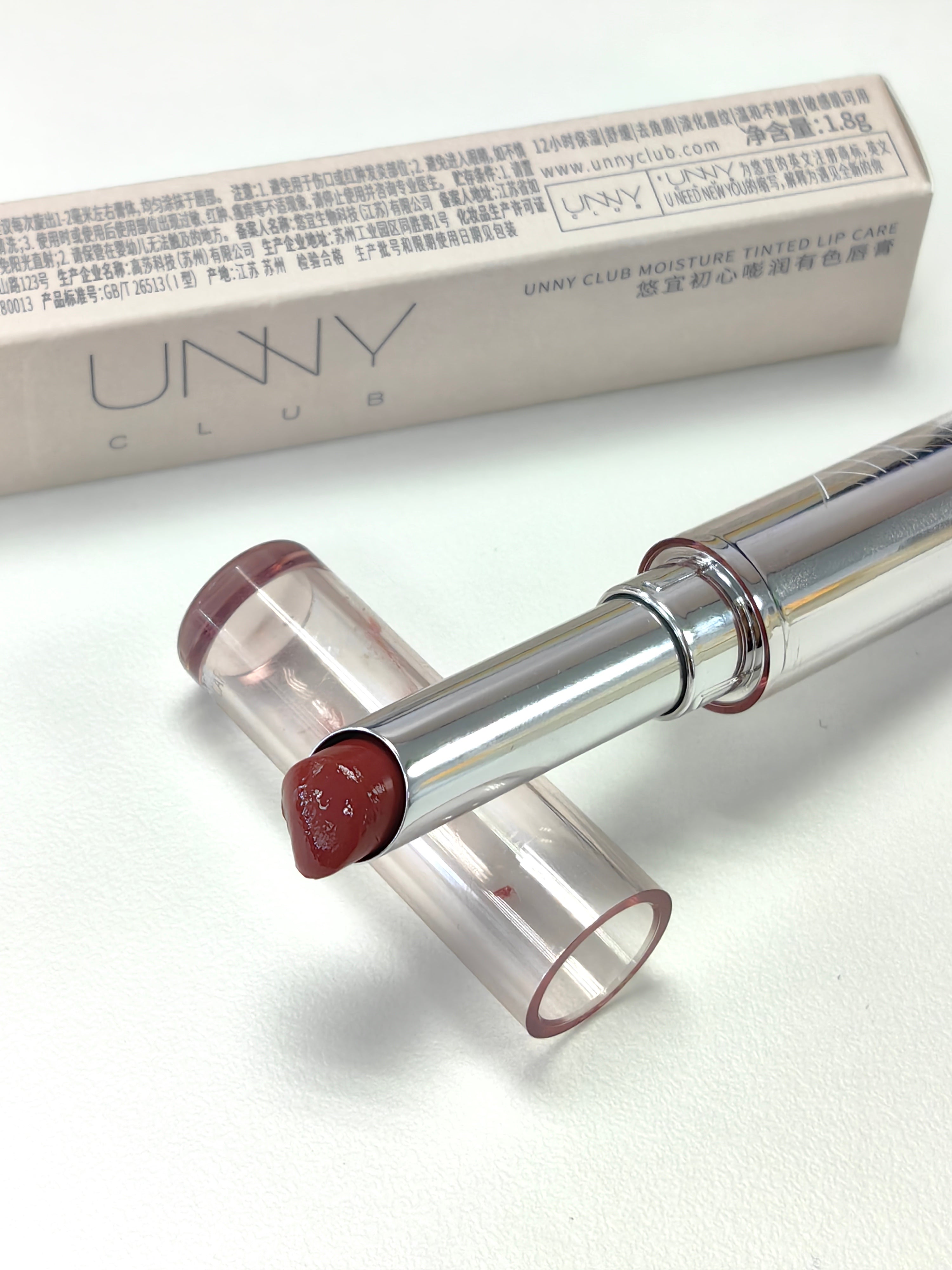 UNNY Moisture Tinted Lip Care Lipstick 1.8g 悠宜初心嘭润有色唇膏