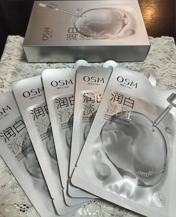 OSM Pearl Clarifying & Whitening Blemish Lightening Mask 25ml*10pcs/2boxes 欧诗漫珍珠净透润白淡斑面膜