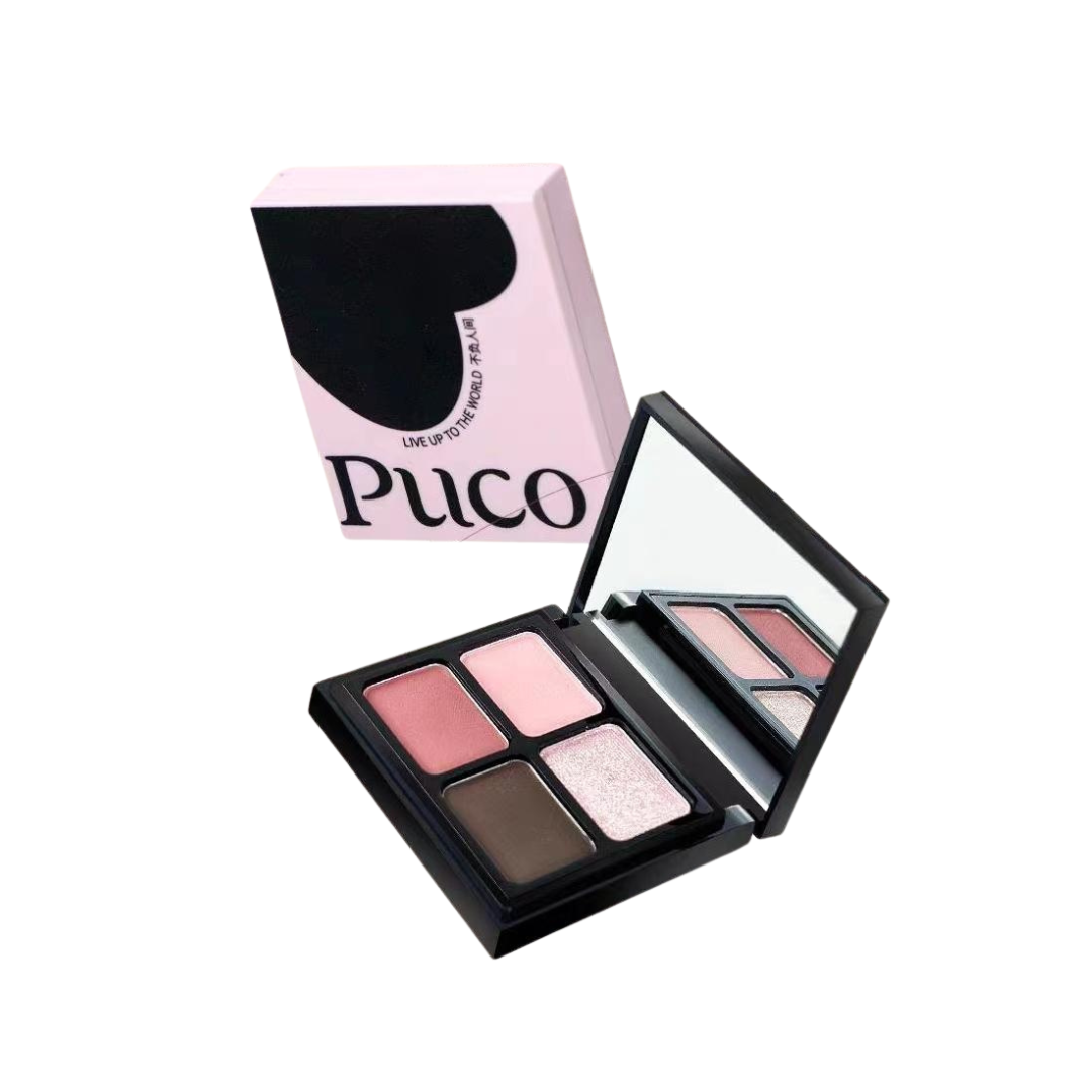 PUCO Live Up To The World Four-Color Eyeshadow Palette 4g 噗叩不负人间四色眼影盘