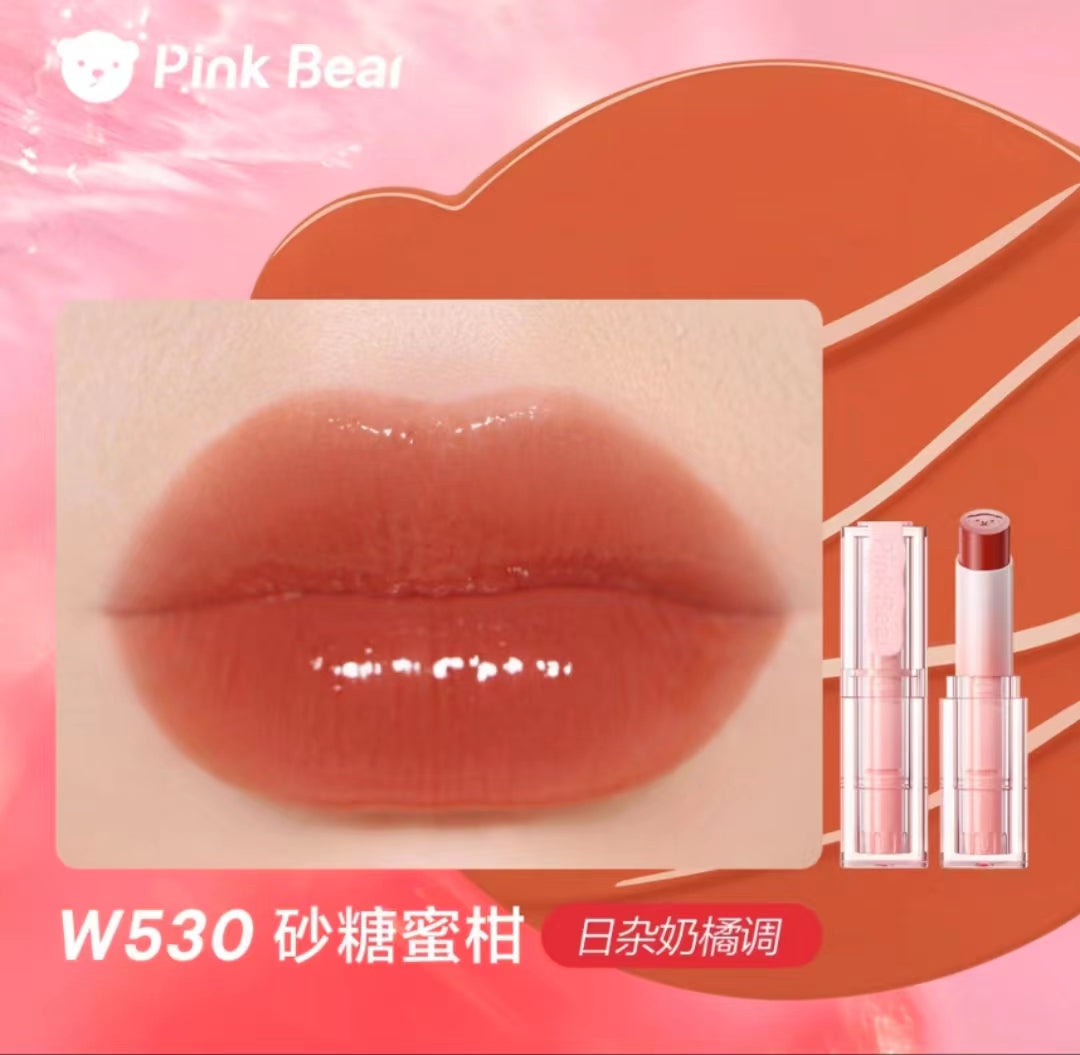 Pink Bear Lip Care Essence Milk Jelly Lipstick 皮可熊护唇精华奶冻口红 2.8g