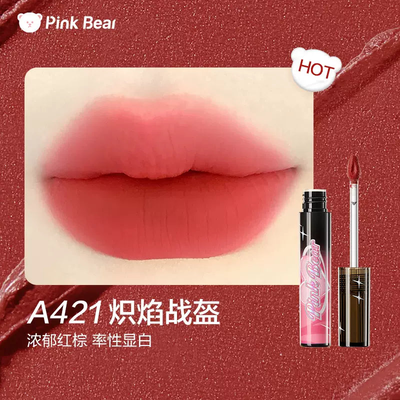 Pink Bear Pink Cowboy Matte Lip Mud 2g 皮可熊粉色牛仔哑致唇泥