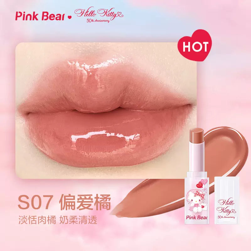 Pink Bear x Hello Kitty Sugar Glossy Lipstick 3.2g 皮可熊HelloKitty联名糖光口红