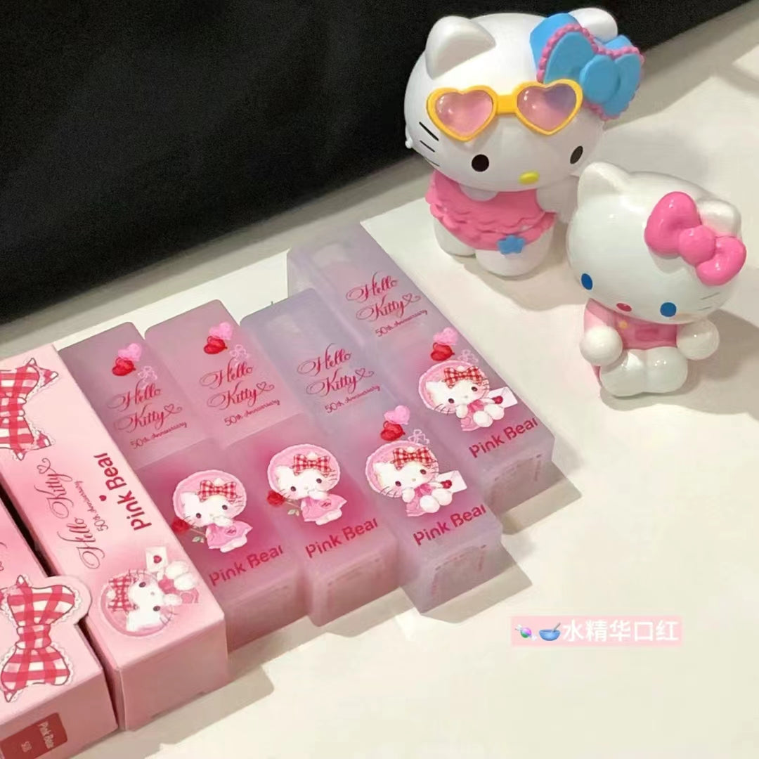 Pink Bear x Hello Kitty Sugar Glossy Lipstick 3.2g 皮可熊HelloKitty联名糖光口红