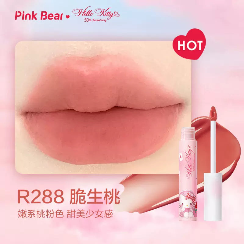 Pink Bear x Hello Kitty Water Mist Lip Gloss 2g 皮可熊HelloKitty联名水雾唇釉