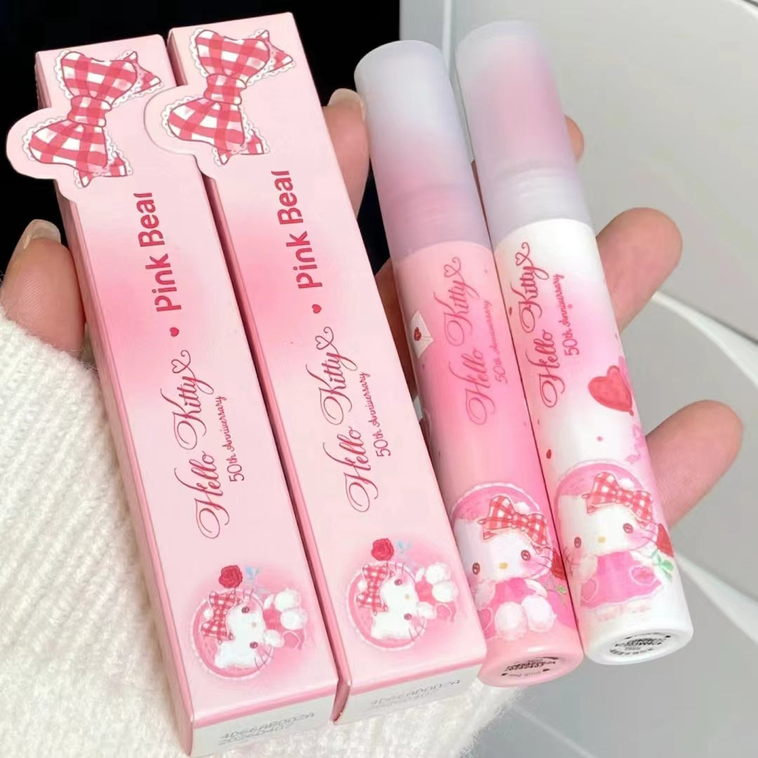 Pink Bear x Hello Kitty Water Mist Lip Gloss 2g 皮可熊HelloKitty联名水雾唇釉