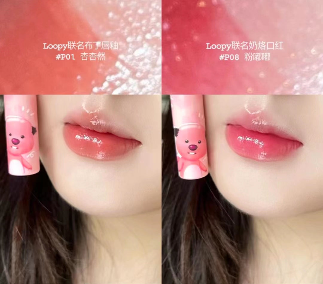 Pink Bear x ZANMANG LOOPY Lip Gloss / Matte Lip Mud / Lipstick 2g/2.8g 皮可熊 x 赞萌露比限定款镜面唇釉/唇泥/口红