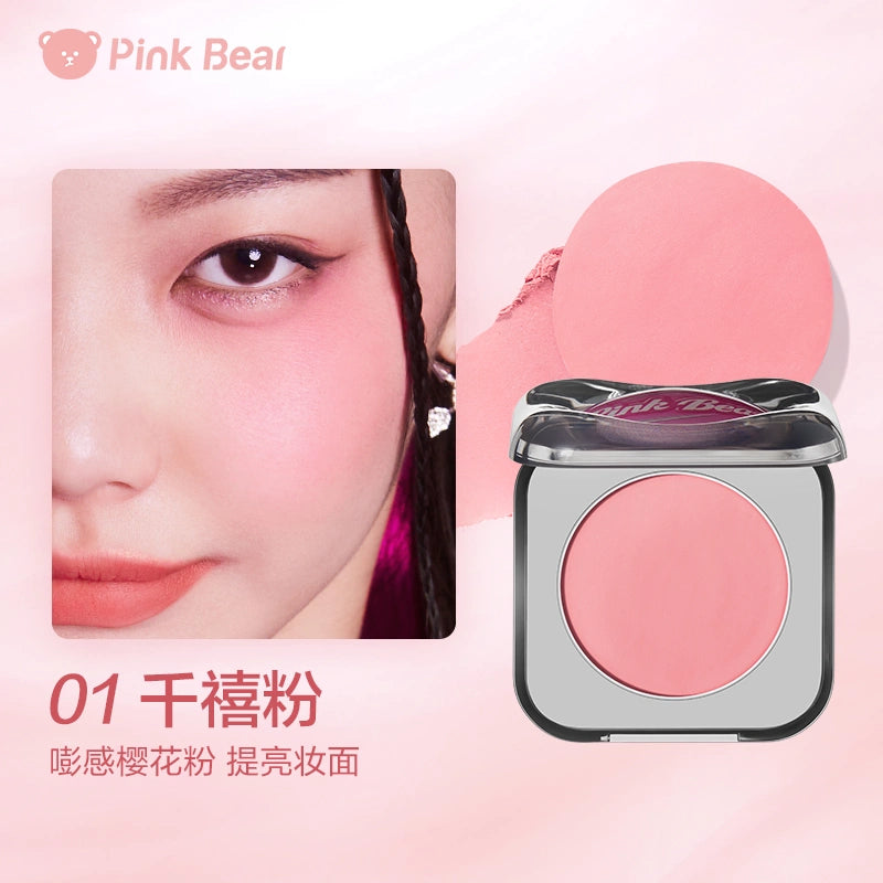 Pink Bear Princess Knight Series Pink and Black Limited Edition Blush 3.2g 皮可熊公主骑士系列粉黑限定款腮红