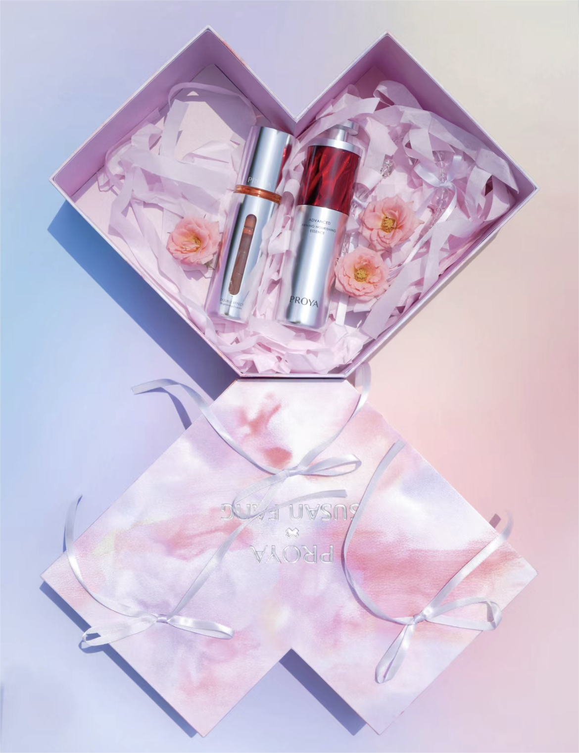 Proya QiXi Limited Edition SUSAN FANG Co-Branded Day-Night Anti Aging Gift Set 珀莱雅七夕限定SUSAN FANG联名早C晚A礼盒