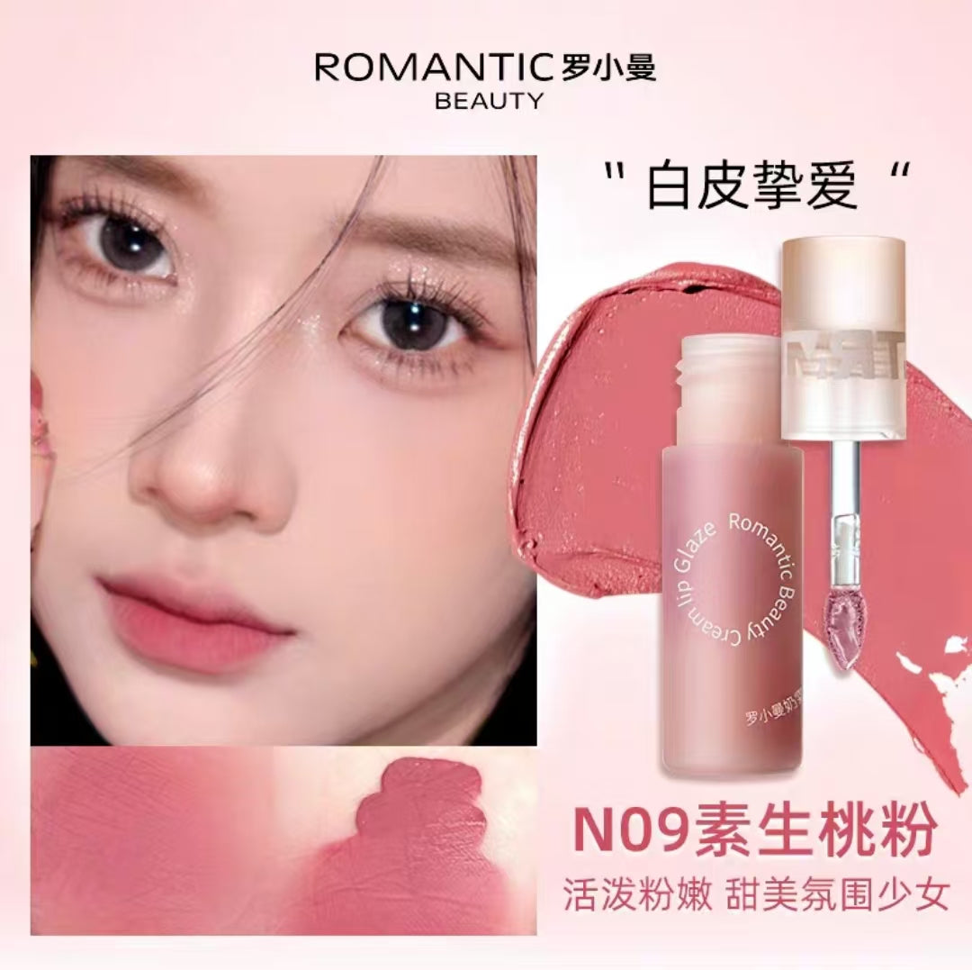 ROMANTIC BEAUTY Creamy Lip Glaze 3g 罗小曼奶霜唇釉