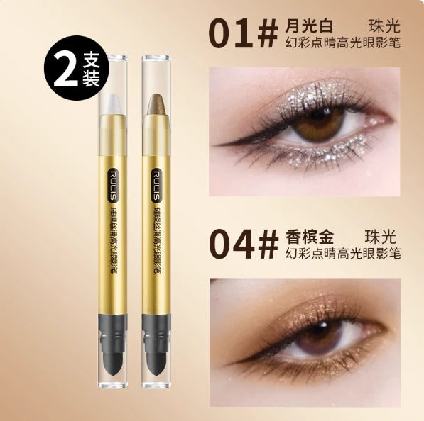 Tiktok/Douyin Hot RULIS Lazy Highlighting Eyeshadow Pencil 1.8g*2pcs 【Tiktok抖音爆款】儒琳诗高光眼影笔