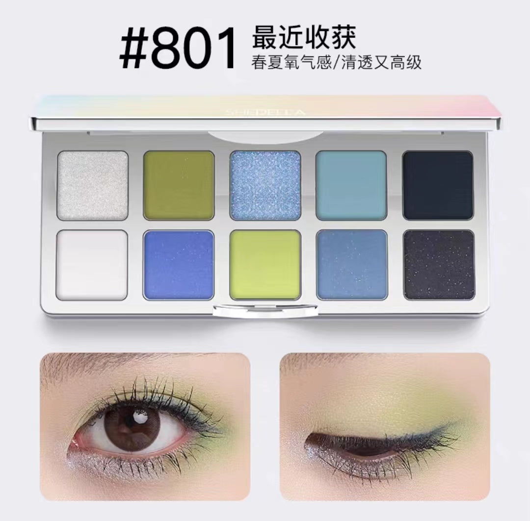 SHEDELLA Dreamy Colorful 10 Eyeshadow Palette 10g 诗蒂娅梦幻彩色十色眼影盘