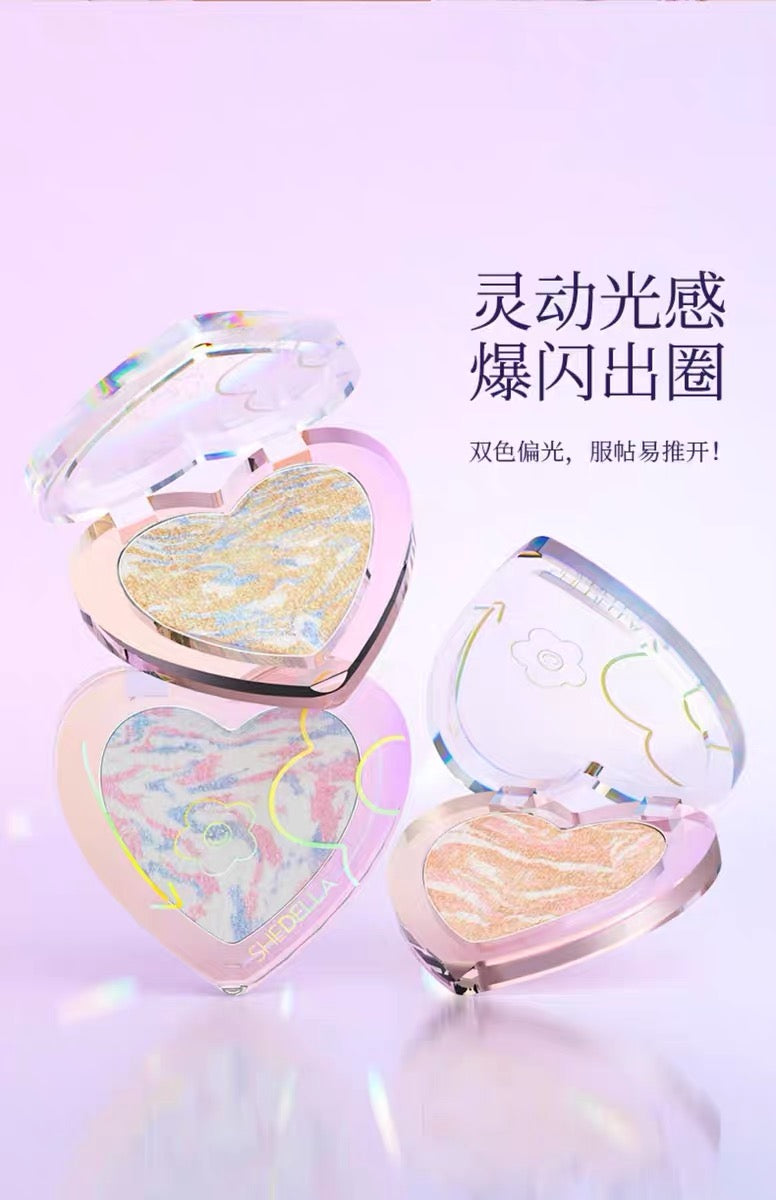 SHEDELLA Heartbeat Love Heart Highlighter Cream 3.2g 诗蒂娅怦然心动爱心高光膏