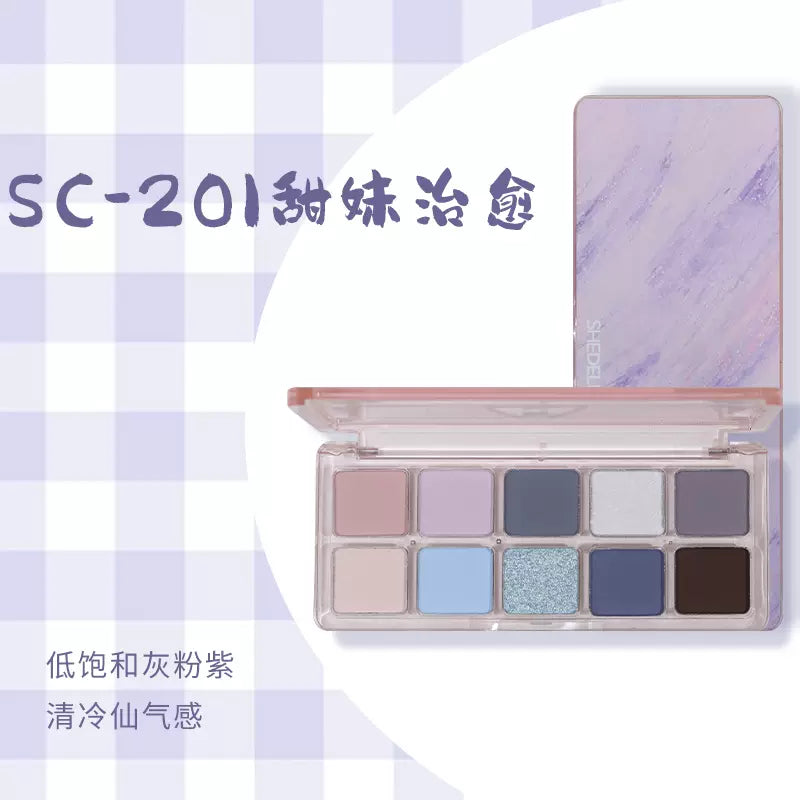 SHEDELLA Spring Color Series Ten Colors Eyeshadow Palette 10g 诗蒂娅春日色彩十色眼影