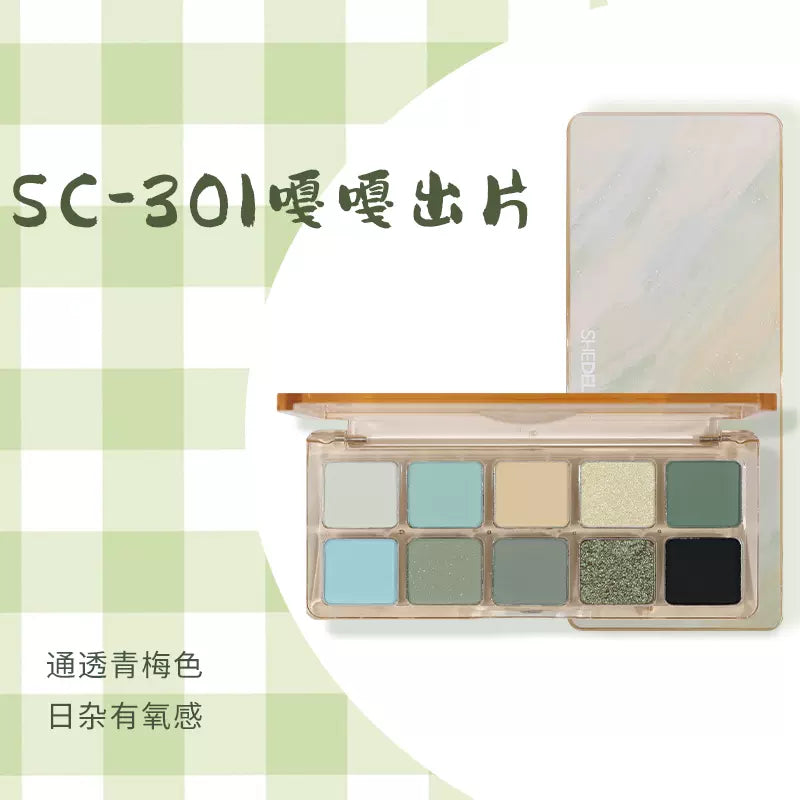 SHEDELLA Spring Color Series Ten Colors Eyeshadow Palette 10g 诗蒂娅春日色彩十色眼影