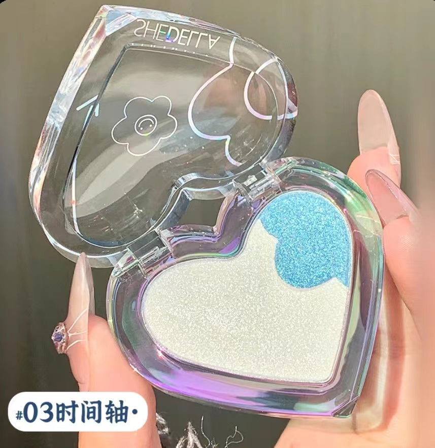 SHEDELLA Heartbeat Shimmering Bead Light Dual-Color Dimensional Highlighter 3.6g 诗蒂娅怦然心动闪亮珠光双色立体高光