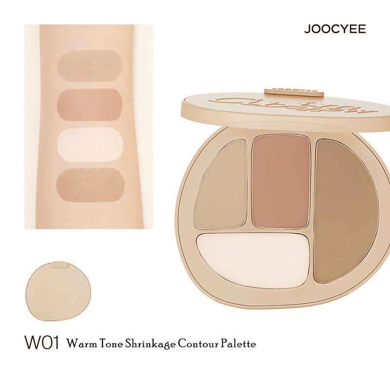 Joocyee Fermented Color Facial Contour Plate Repair Highlight Blush Multi-Purpose Expansion and Shrinkage 酵色面部轮廓盘修容高光腮红多用膨胀收缩一体综合盘 10g