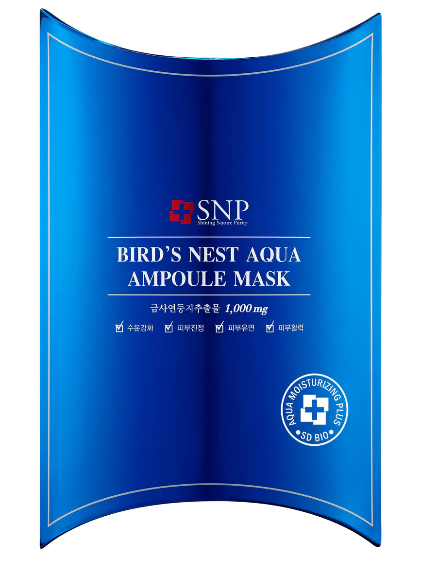 SNP Bird's Nest Aqua Ampoule Mask 25ml*10Pcs SNP海洋燕窝水库面膜