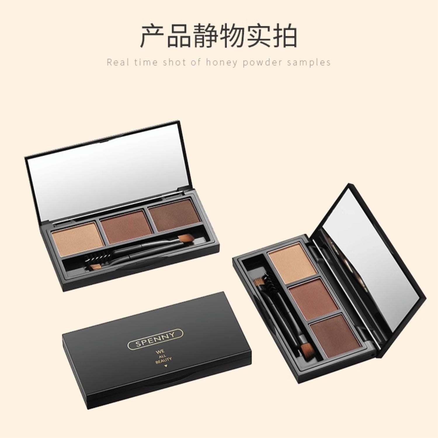 Spenny Three-color Stereoscopic Eyebrow Powder 5.7g 诗佩妮骨感立体三色眉粉