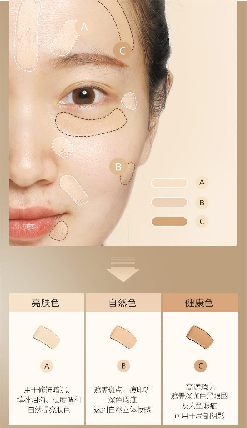 TFIT Coverup Pro Concealer 10g 媞妃特丝柔焕颜三色遮瑕膏