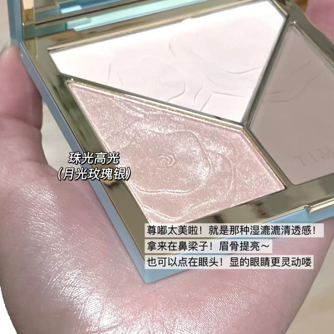 TIMAGE Matte & Shimmer Highlighter Contour Palette 17g 彩棠浮光掠影修容粉盘