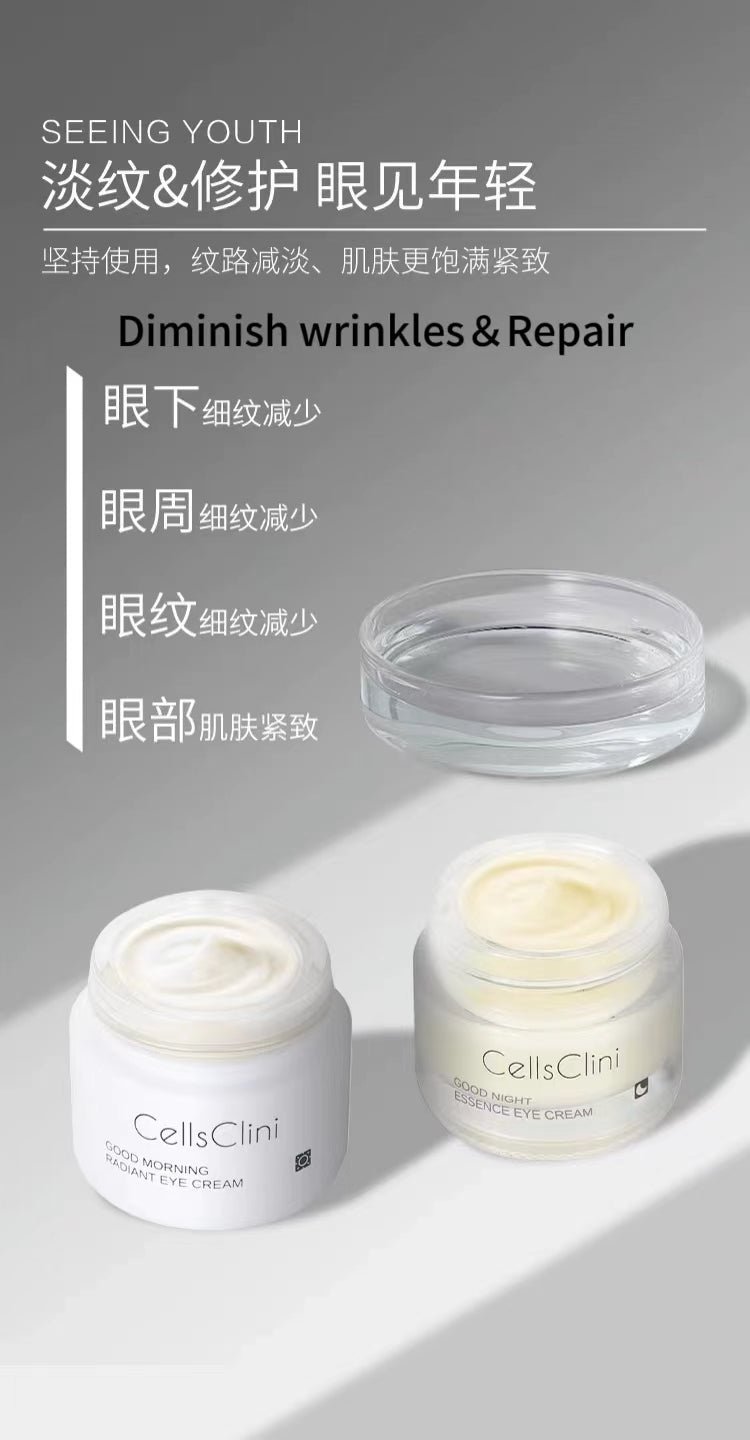 Tiktok/Douyin Hot Cellsclini Day and Night Hydrating and Repairing Eye Cream Set 8g*2【Tiktok抖音爆款】希琳妮日夜补水修护眼霜套盒